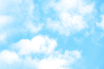 Sky background. Spindrift clouds. Blue sky with white clouds.