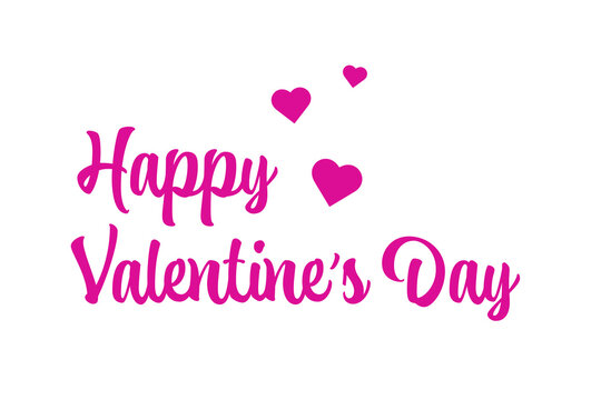 Happy Valentine's Day Calligraphy Title. Vector Image.