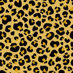 Fototapeta na wymiar Seamless pattern Leopard print . Leopard background vector illustration