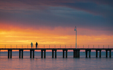 Fototapeta premium sunset at the pier