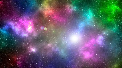 Obraz premium Fantasy colorful space background with stars