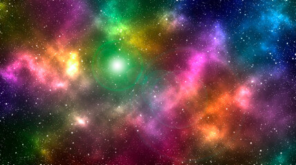 Fototapeta na wymiar Colorful constellation in deep space illustration