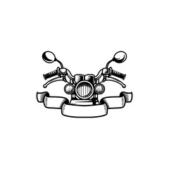 motorcycle retro vintage illustration hand drawn