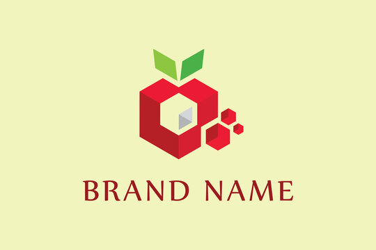 Hexagonal creative modern Fruit logo
