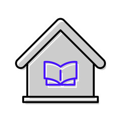 House with book icon