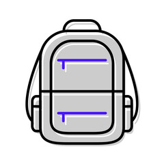 Backpack icon vector