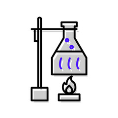 Volumetric flask icon vector