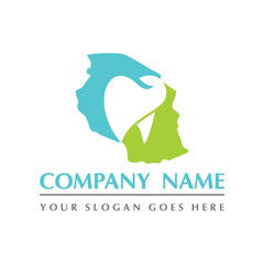 tanzania map and teeth dental care symbol logo vector