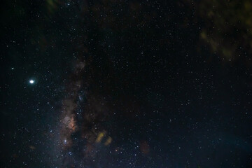 The Milky Way is our galaxy. photograph in the middle of the night in Thailand.