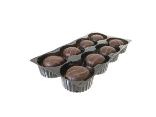 chocolate candy isolated on white background