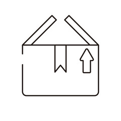 Online shopping vector line icon - app and mobile web responsive