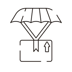 Online shopping vector line icon - app and mobile web responsive