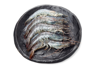 shrimps on a white background 