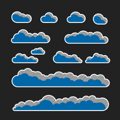 Set of Clouds. Simple and modern.