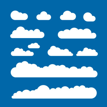 Set of Clouds. Simple and modern.