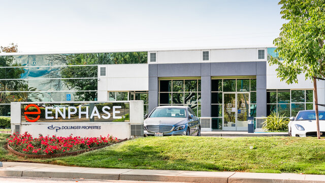 Sep 17, 2020 Fremont / CA / USA - Enphase headquarters in Silicon Valley; Enphase Energy Inc. manufactures solar power solutions and is the market leader for solar microinverters