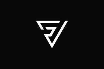 GV logo letter design on luxury background. VG logo monogram initials letter concept. GV icon logo design. VG elegant and Professional letter icon design on black background. G V VG GV