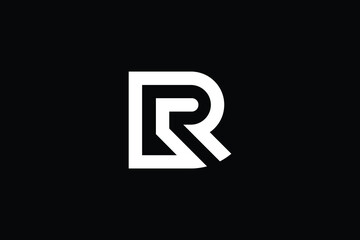 PR logo letter design on luxury background. RP logo monogram initials letter concept. PR icon logo design. RP elegant and Professional letter icon design on black background. P R RP PR