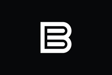 EB logo letter design on luxury background. BE logo monogram initials letter concept. EB icon logo design. BE elegant and Professional letter icon design on black background. B E EB BE