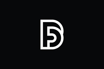 FB logo letter design on luxury background. BF logo monogram initials letter concept. FB icon logo design. BF elegant and Professional letter icon design on black background. B F FB BF - obrazy, fototapety, plakaty