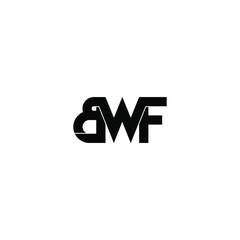 Fototapeta premium bwf letter original monogram logo design