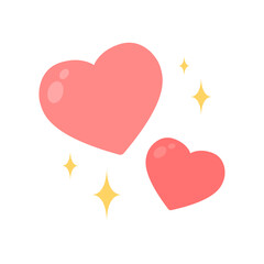 Heart logo design. Pink heart vector.