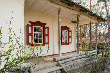 Fragment of a peasant house of the left-bank Ukraine, which is about 200 years old.