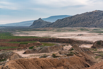 Beautiful canyons in a mountainous desert area