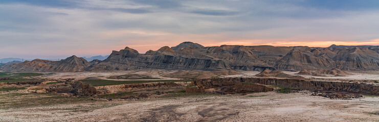 Beautiful canyons in a mountainous desert area