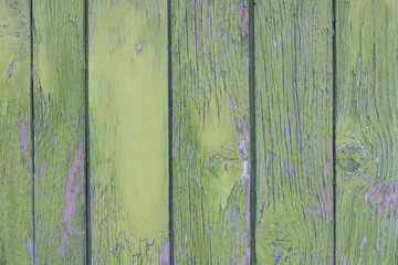 Weathered wood texture. Vintage green painted background.