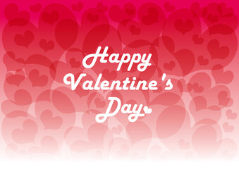 背景3　ハートぎっしり　赤白　グラデーション　バレンタイン
