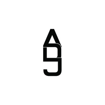 adj letter original monogram logo design