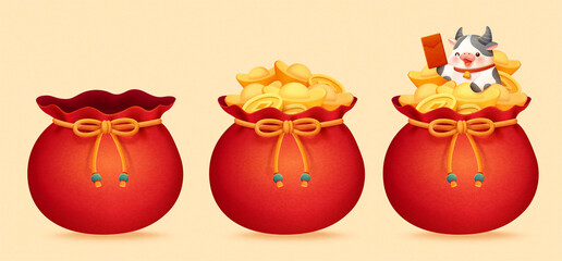 2021 Chinese red lucky bags