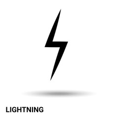 Lightning. Lightning isolated on a light background. Vector illustration.