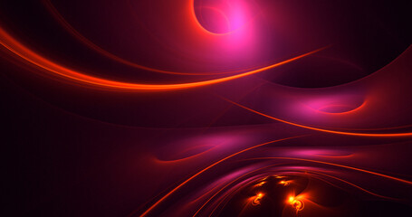 3D rendering abstract multicolor fractal light background