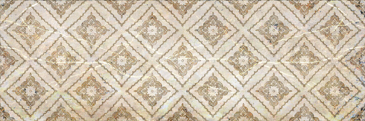 Wall Decor for interior home decoration, Ceramic Tile Design. it can be used for ceramic tile, wallpaper, linoleum, backdrop, coverpage, poster, textile, web page background -  Illustration