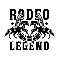 Rodeo cowboy horse western badge