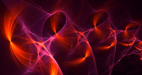 3D rendering abstract colorful fractal light background