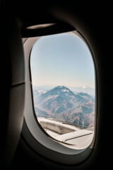 Fototapeta premium Mountain footage from an aircraft