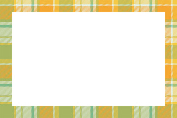 Vintage frame vector. Scottish border pattern retro style. Tartan plaid ornament.