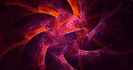 3D rendering abstract colorful fractal light background