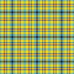 Plaid seamless pattern. Vector background of textile ornament. Flat fabric design.