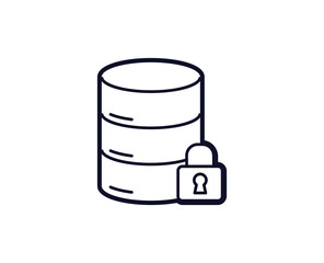 Safe internet icon. Bar black line sign. Premium quality graphic design pictogram. Outline symbol icon for web design, website and mobile app on white background. Monochrome icon of safe internet. Saf