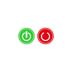on and off button icon set vector sign symbol