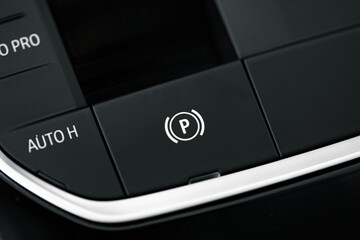Buttons panel of the car on the dashboard