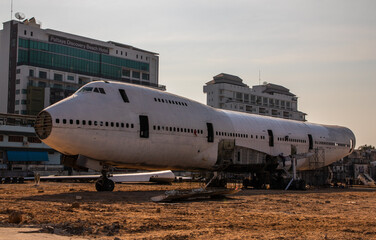 A Boeing 747 or Jumbo Jet in Pattaya District Chonburi Thailand