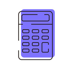 E-commerce, online shopping and delivery elements - calculator icon illustration