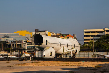 Fototapeta na wymiar A Boeing 747 or Jumbo Jet in Pattaya District Chonburi Thailand