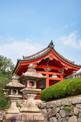 Fototapeta na wymiar Kiyomizu-dera temple bell tower. Kyoto. Japan