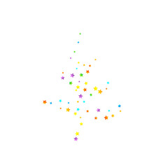 Rainbow Festive Confetti. Carnival Star Falling.